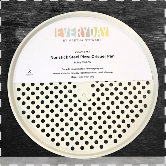 Martha Stewart Colorful Nonstick Pizza 14 IN Crisper Pan - NWT - Picture 1 of 5